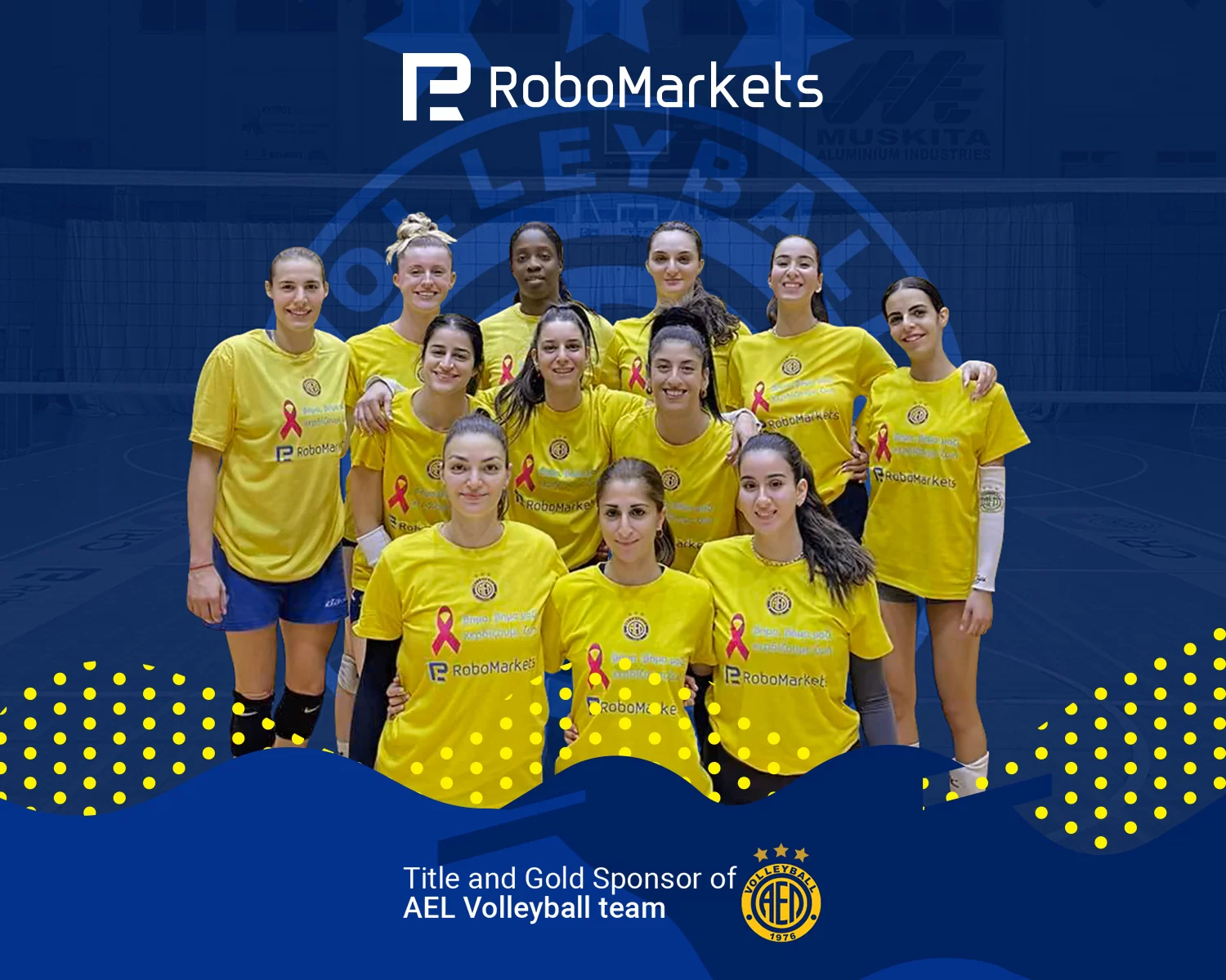 RoboMarkets is the Gold and Title Sponsor of the AEL Women’s Volleyball Team in the 2022-2023 Season